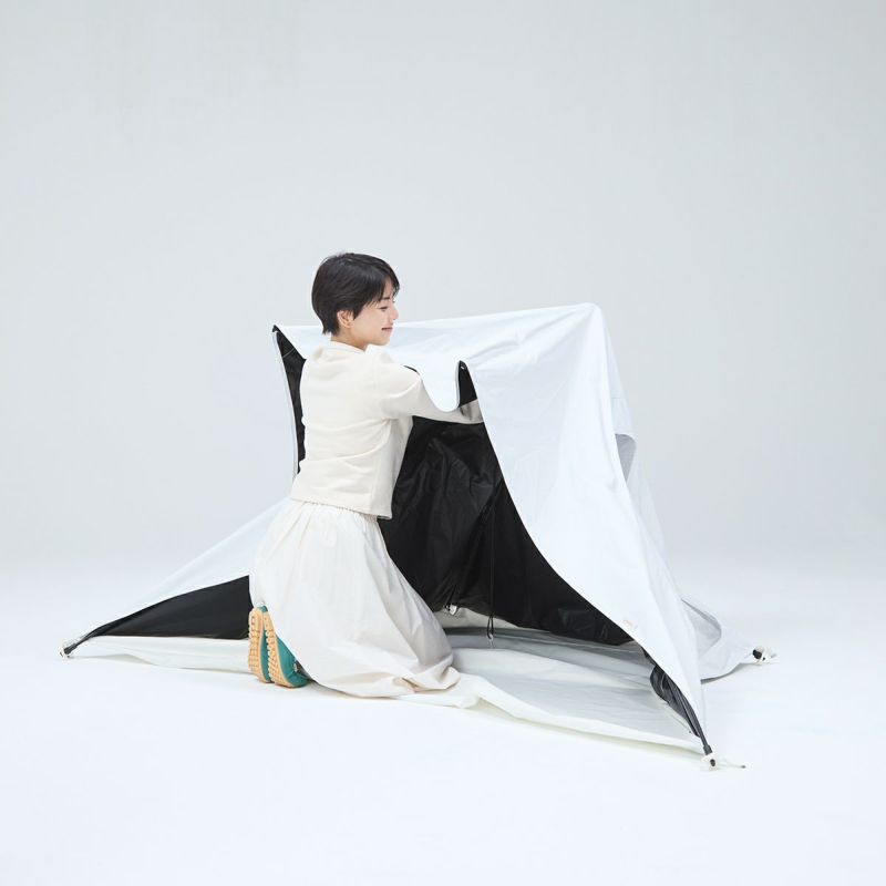 yocabito ヨカビト cocoon コクーン サンシェード ワンタッチテント 日よけ 白 シンプル おしゃれ 公園